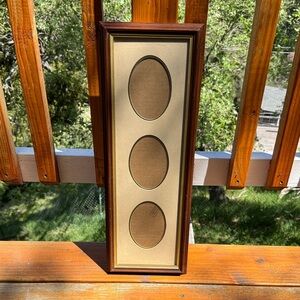 Vintage  Wood Triple Oval Frame